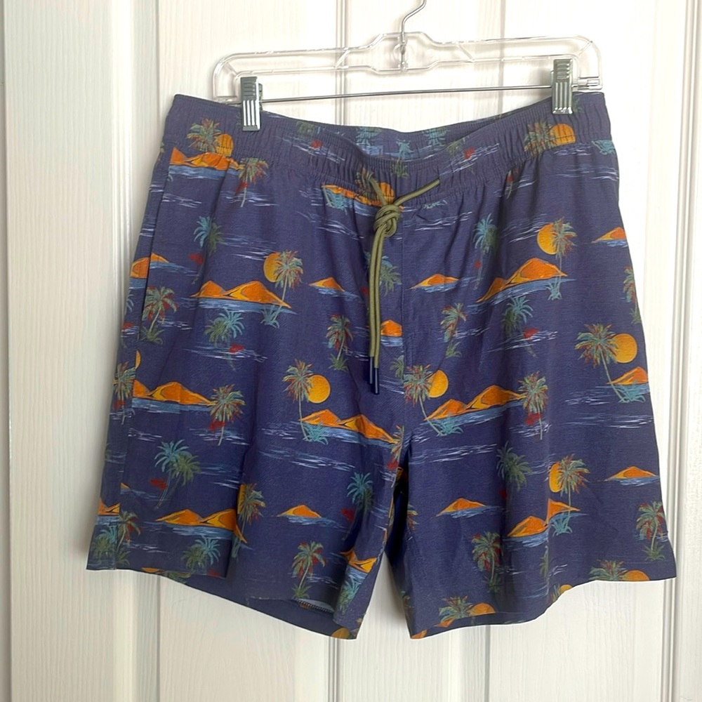 ROWM Swimwear Purple with an Island pattern.